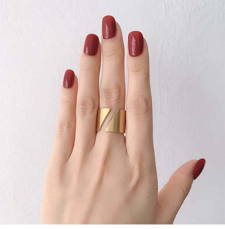 Gold Open Face Titanium Ring for Men — feature 2