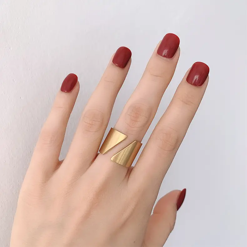 Gold Open Face Titanium Ring for Men — feature 3