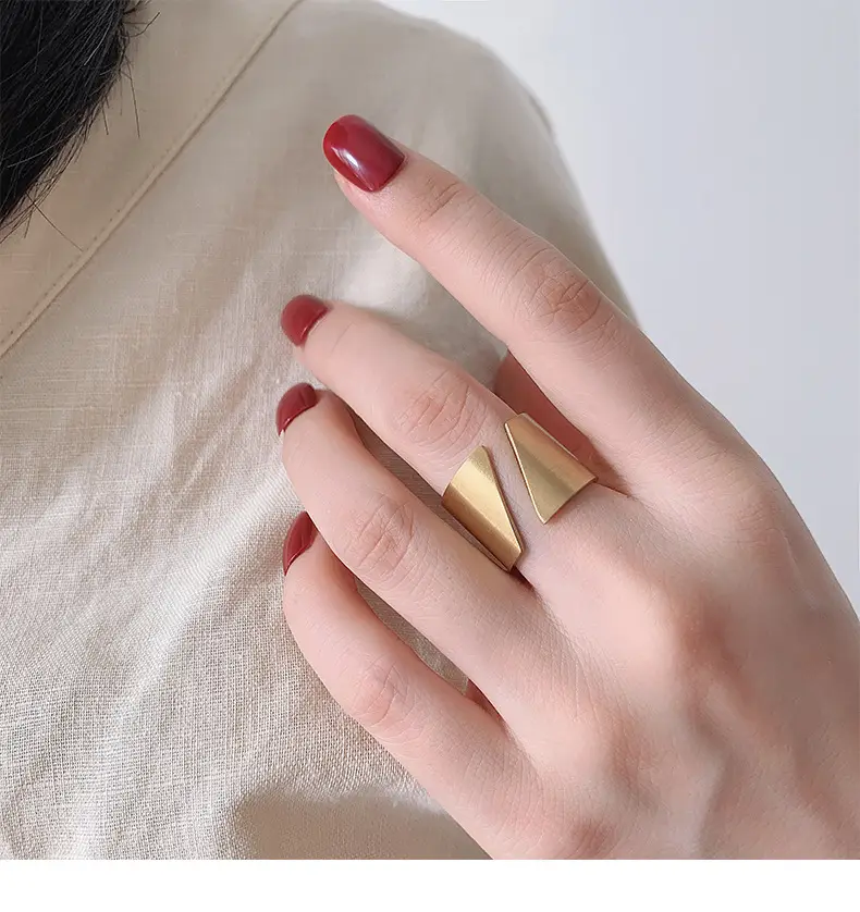 Gold Open Face Titanium Ring for Men — feature 5