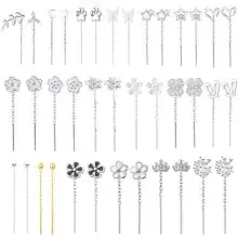 Asymmetric Star Ear Chain with Tassel & Cross Earrings — feature 11