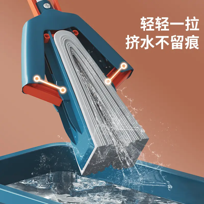 Sponge Mop Head Squeezing Water Hand-Washing Free Mopping Gum Cotton Household Absorbent Mop Floor Mop Cloth Lazy Large Net