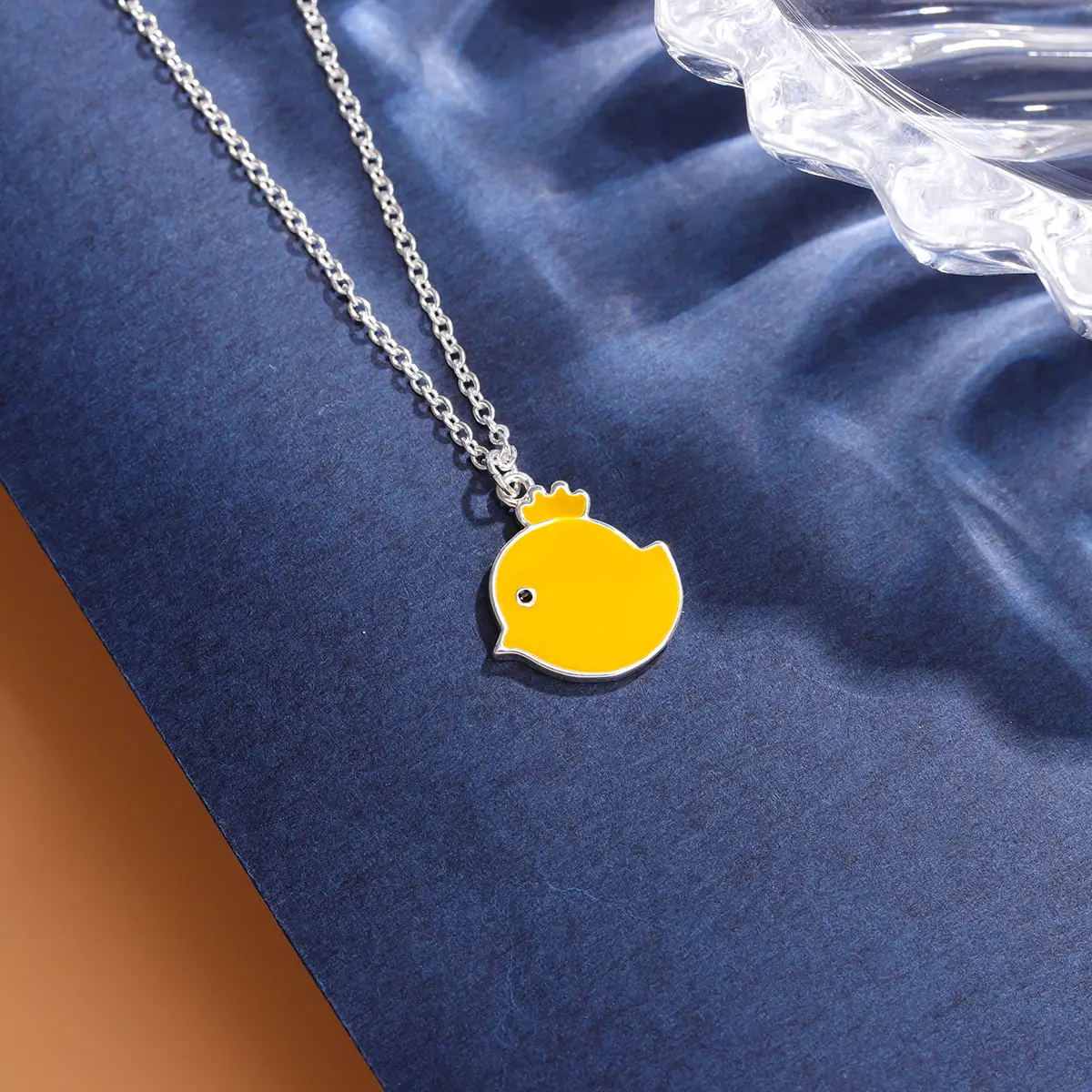 Yellow Chicken Pendant Necklace for Women - Image 5