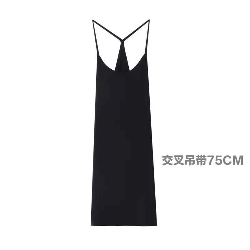 Black Korean Style Inner Undershirt Vest Skirt Plus Size - Image 4