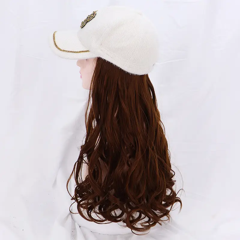 Long Hair Wig for Women with Baseball Cap - Image 5