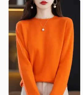 Women's Blue Knitted Crewneck Long Sleeve Shirt Large - Image 27
