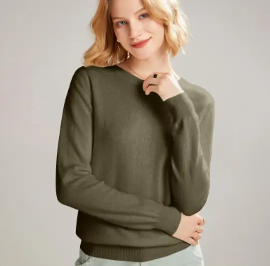 Women's Blue Knitted Crewneck Long Sleeve Shirt Large - Image 34
