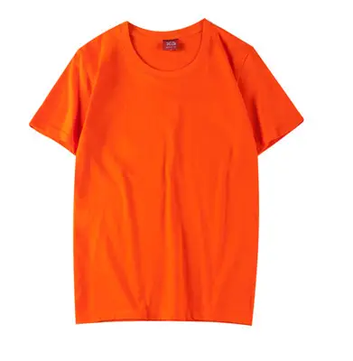 Men Yellow Cotton Round Neck T-Shirt Short Sleeve