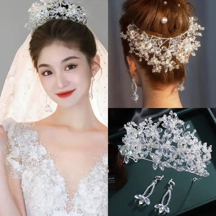 Korean Style Floral Pearl Bridal Hairband — feature 6