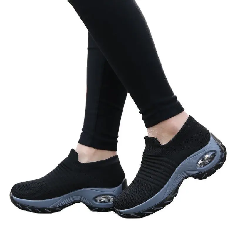 1839 cross-border women's shoes plus size spring air cushion increased socks mouth dance shoes fly woven breathable middle-aged and elderly mother shoes - Image 14