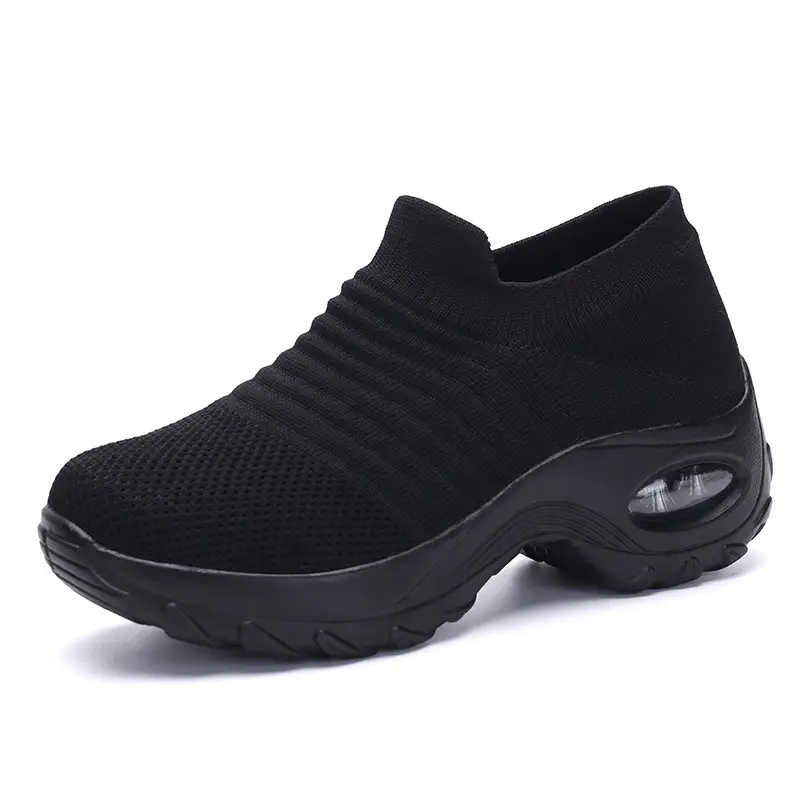 1839 cross-border women's shoes plus size spring air cushion increased socks mouth dance shoes fly woven breathable middle-aged and elderly mother shoes - Image 7