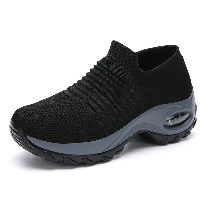 1839 cross-border women's shoes plus size spring air cushion increased socks mouth dance shoes fly woven breathable middle-aged and elderly mother shoes - Image 8