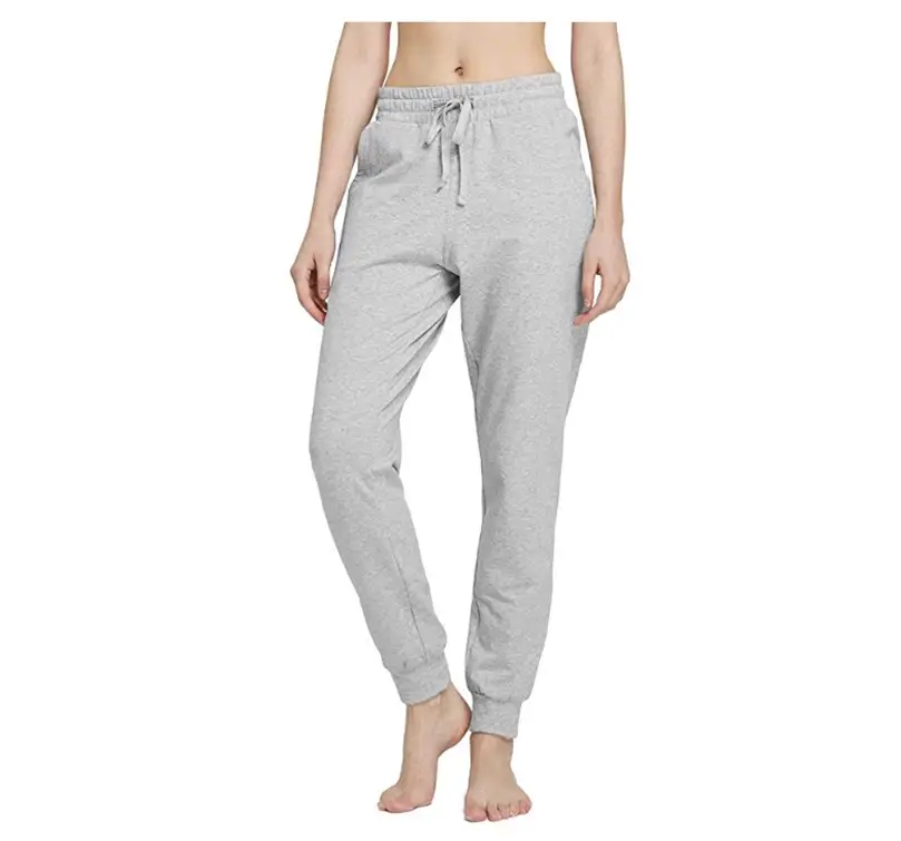 Women Blue Cotton Yoga Jogging Pants Casual Sports Wear