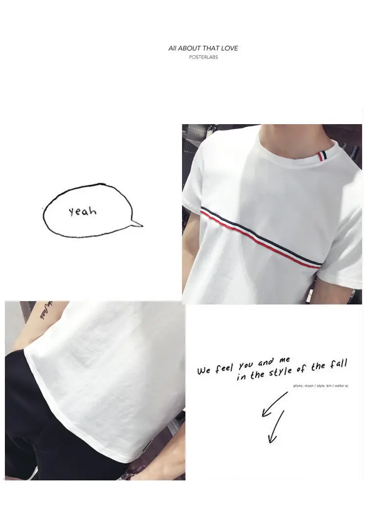 Men Black Slim Fit T-Shirt Shorts Set Korean Casual — feature 5