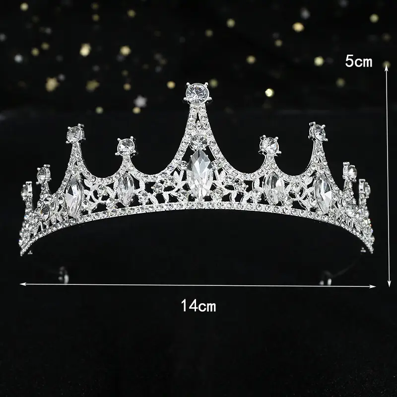 Crystal Crown for Girls Princess Headband Alloy Rhinestone