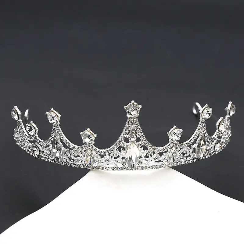 Crystal Crown for Girls Princess Headband Alloy Rhinestone — feature 7
