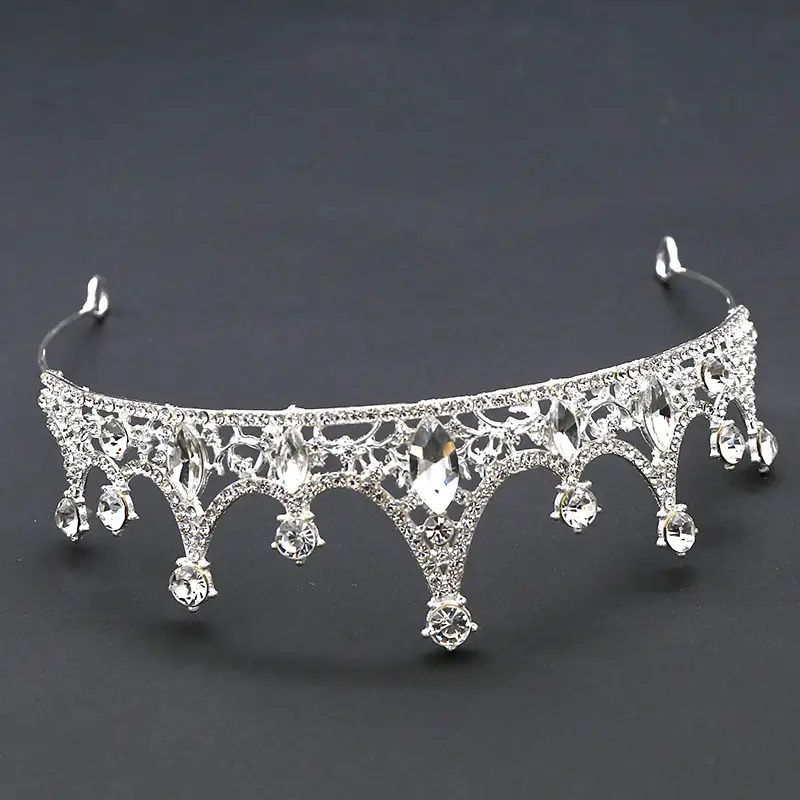 Crystal Crown for Girls Princess Headband Alloy Rhinestone — feature 8
