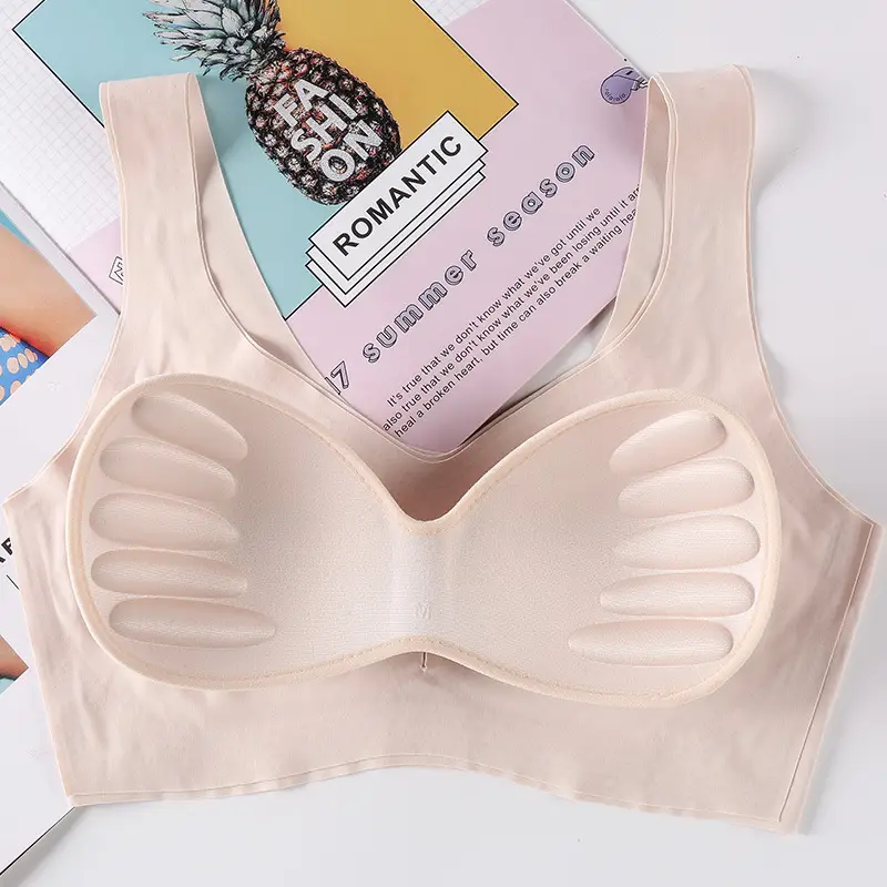 Japan's Shangpin Anxin Four-Generation Sleep Bra No-Rings Gather-up Seamless Vest Tube Top One-Piece Cooling Underwear