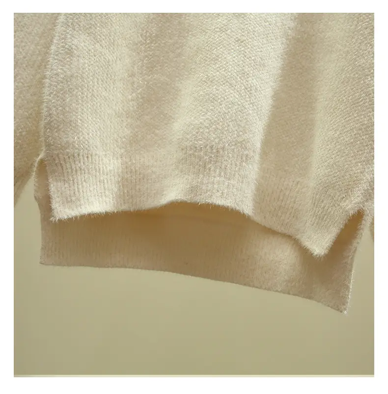 Women Turtleneck Sweater Mink Velvet Golden Autumn Winter — feature 14