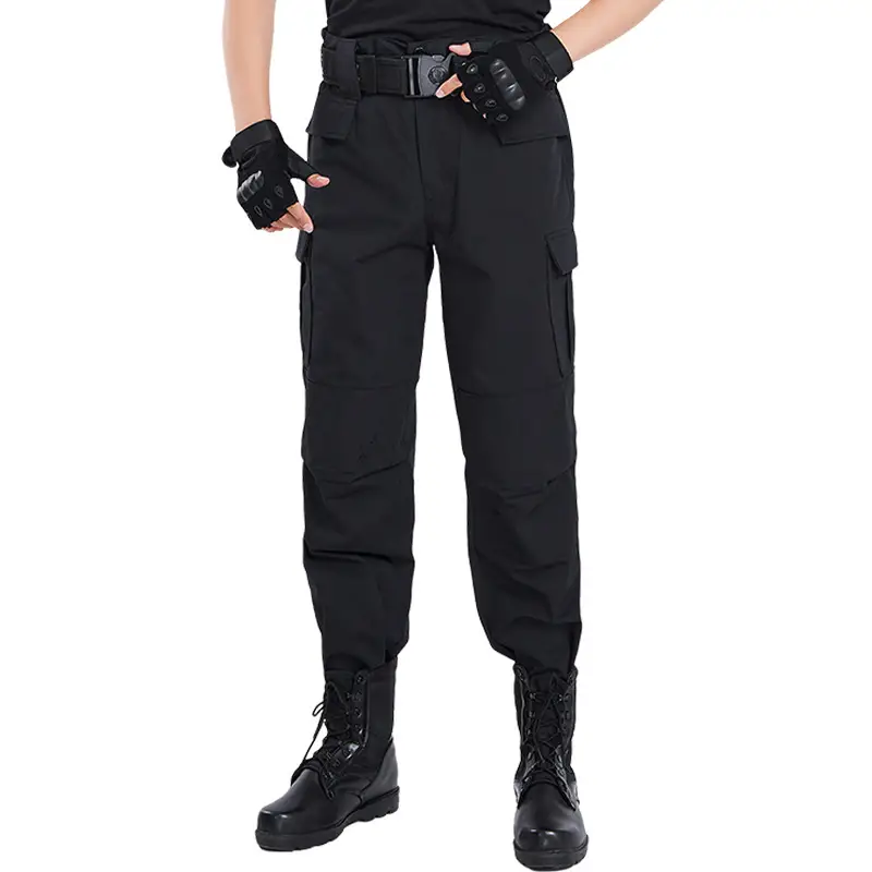 Men's Black Security Training Pants 2019 Winter Thickened - Image 9