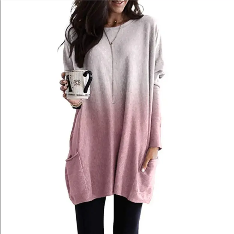 Women Gradient Long Sleeve T-Shirt 2025 - Image 4