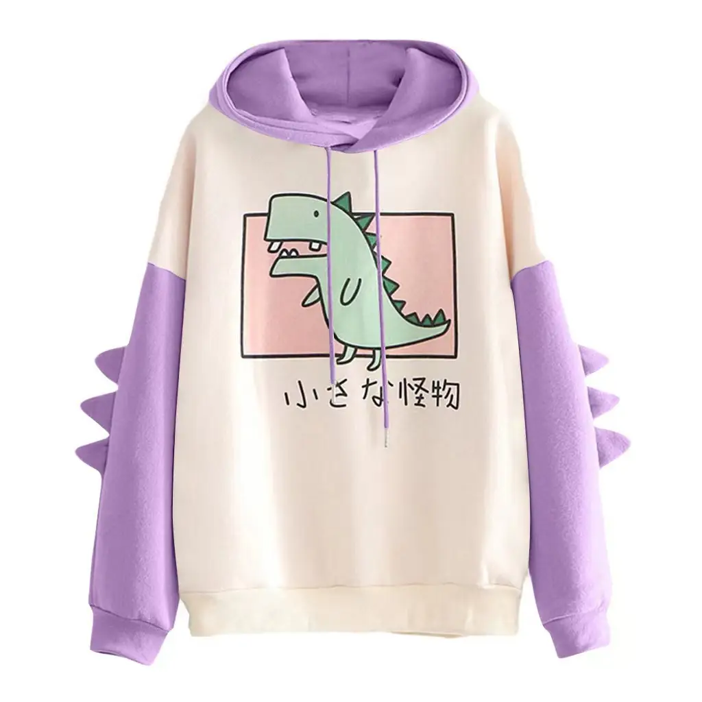 Dinosaur Printed Sweatshirt Men Women Autumn Winter - Image 18