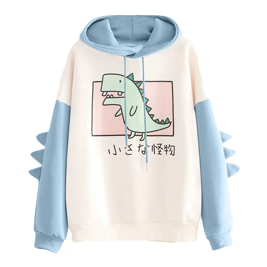 Dinosaur Printed Sweatshirt Men Women Autumn Winter - Image 6