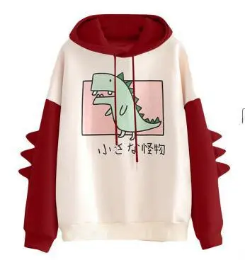 Dinosaur Printed Sweatshirt Men Women Autumn Winter - Image 9