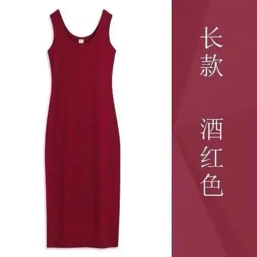 Summer Sleeveless Vest Dress Light Gray 2025