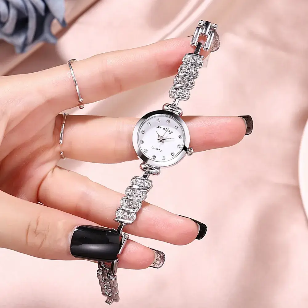 Women's Crystal Watch with Sparkly Bracelet - Image 4