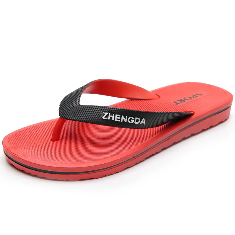 Men Chinese Brand Red Flip Flops Casual Sandals