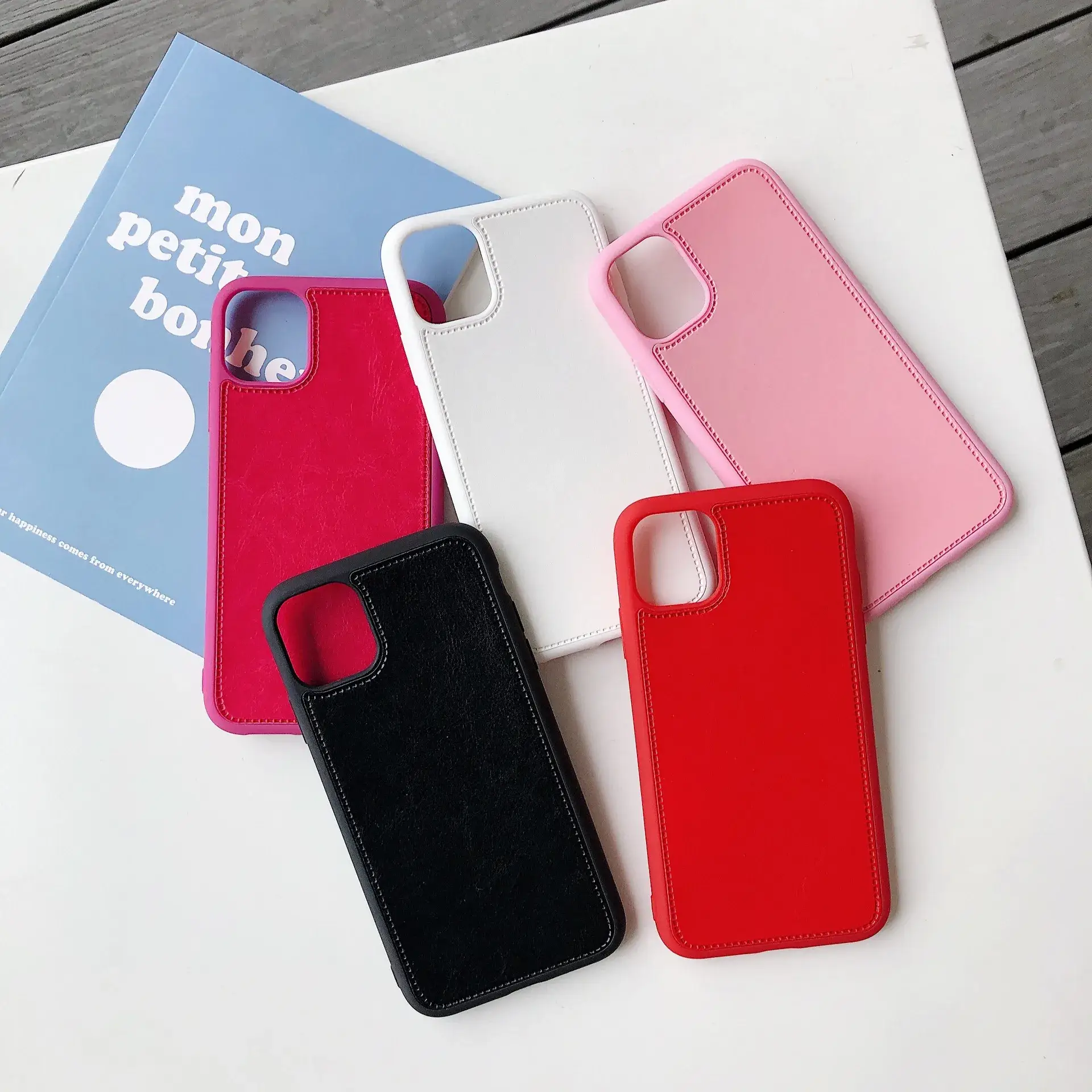 New iPhone 15 Pro Max Leather Case 17 Soft Rubber 17 Air Textured