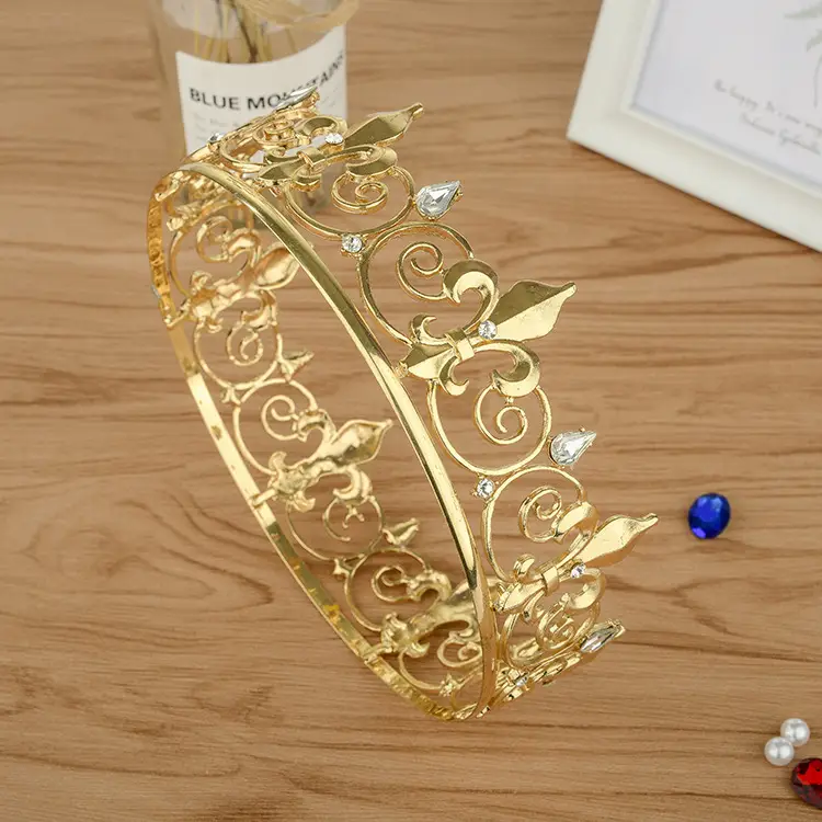 Royal Gold Queen Crown for Men Women Hair Accessory - Image 6