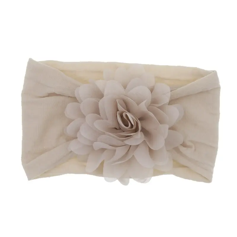 New Green Chiffon Baby Headband with Red Flower - Image 10