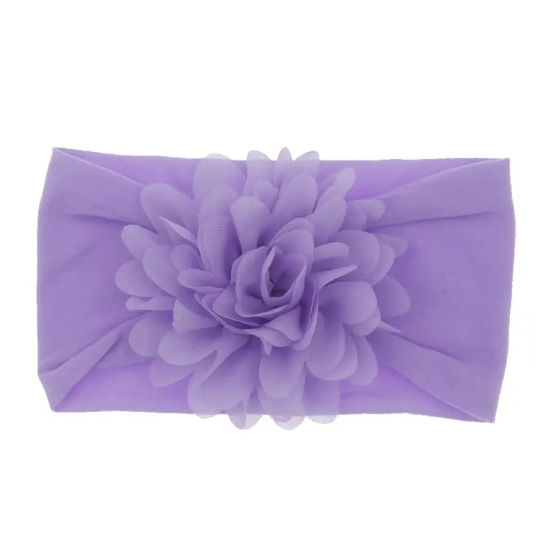 New Green Chiffon Baby Headband with Red Flower - Image 12