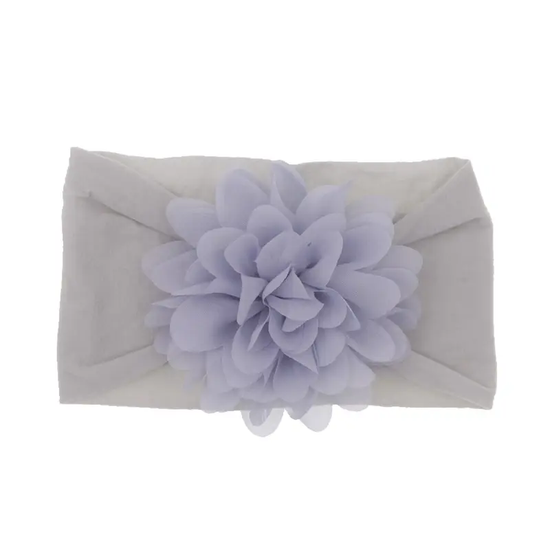 New Green Chiffon Baby Headband with Red Flower - Image 14