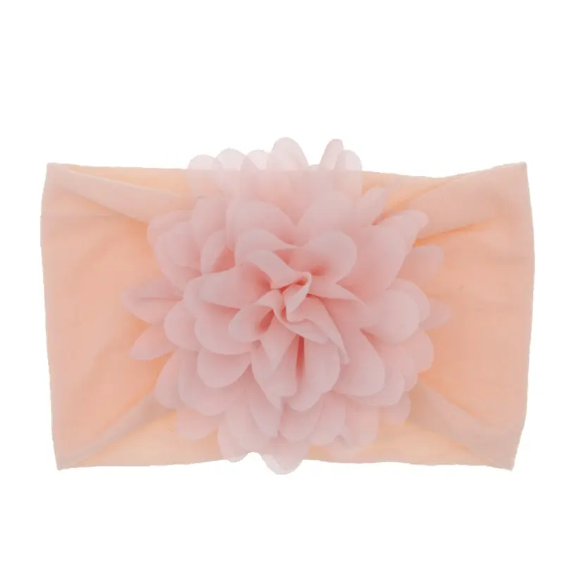 New Green Chiffon Baby Headband with Red Flower - Image 15