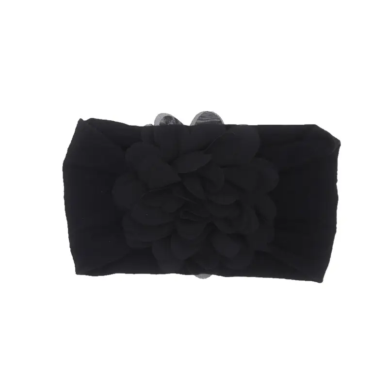 New Green Chiffon Baby Headband with Red Flower - Image 5