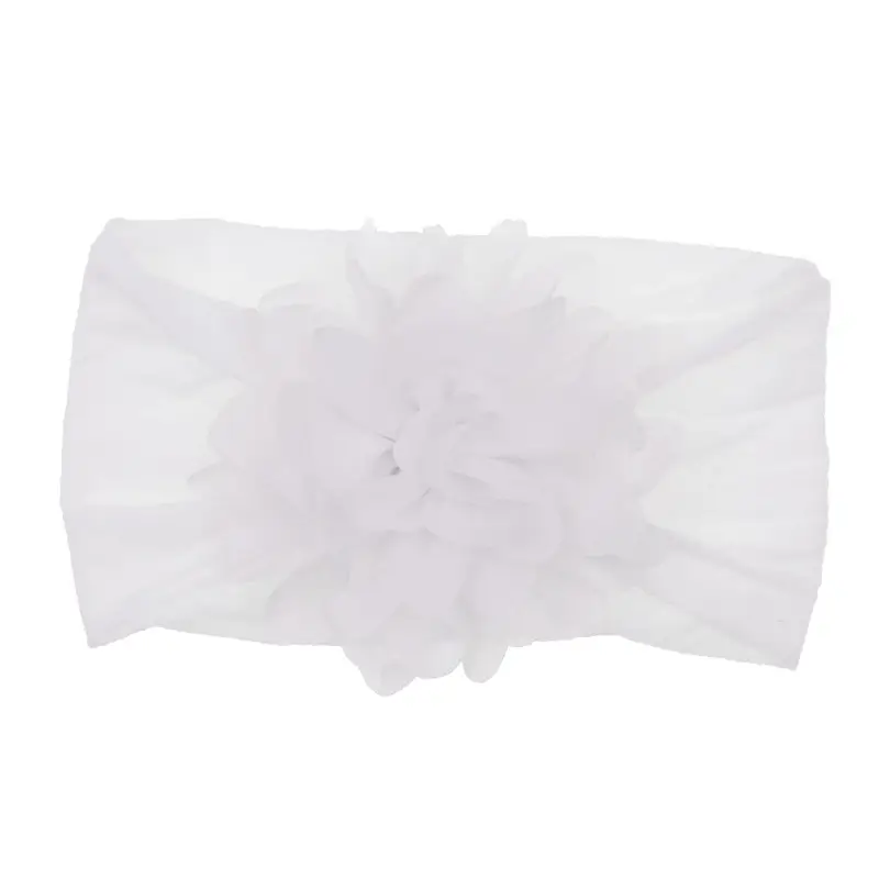 New Green Chiffon Baby Headband with Red Flower - Image 6