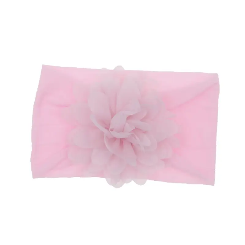 New Green Chiffon Baby Headband with Red Flower - Image 8