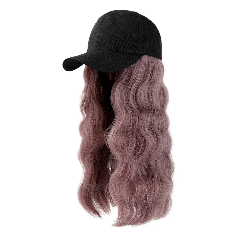 Natural Duckbill Cap Wig with Water Wave Hair