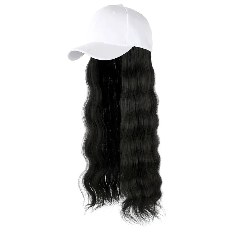Natural Duckbill Cap Wig with Water Wave Hair - Image 2