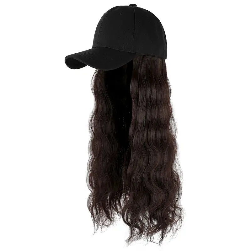 Natural Duckbill Cap Wig with Water Wave Hair - Image 3