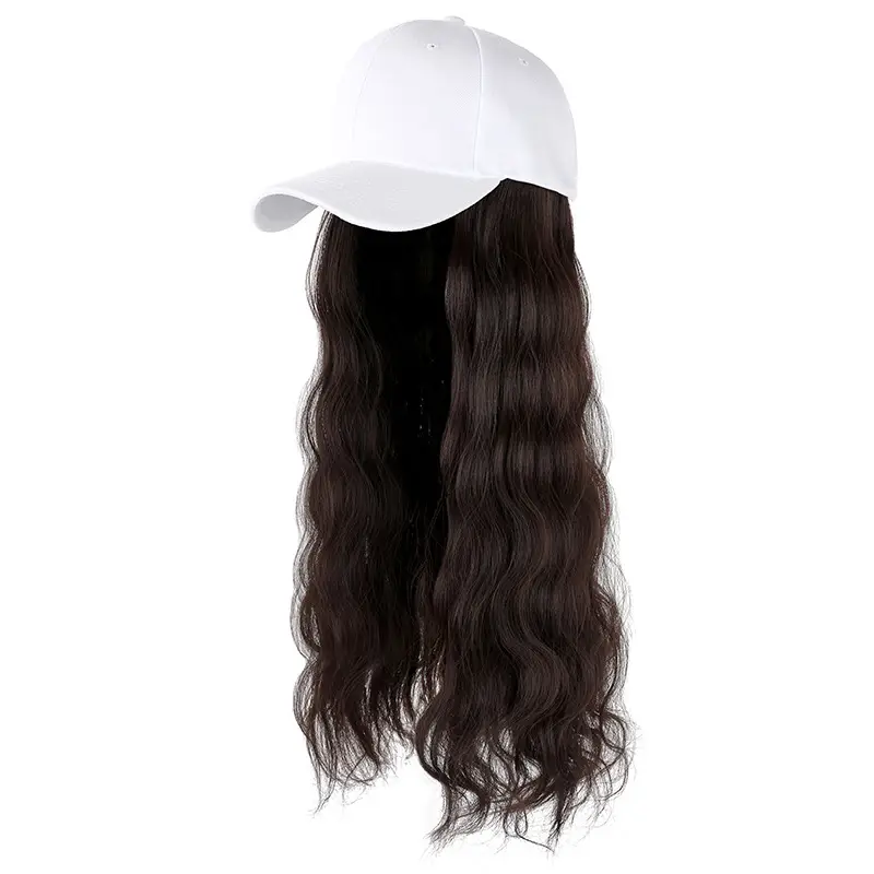 Natural Duckbill Cap Wig with Water Wave Hair - Image 4