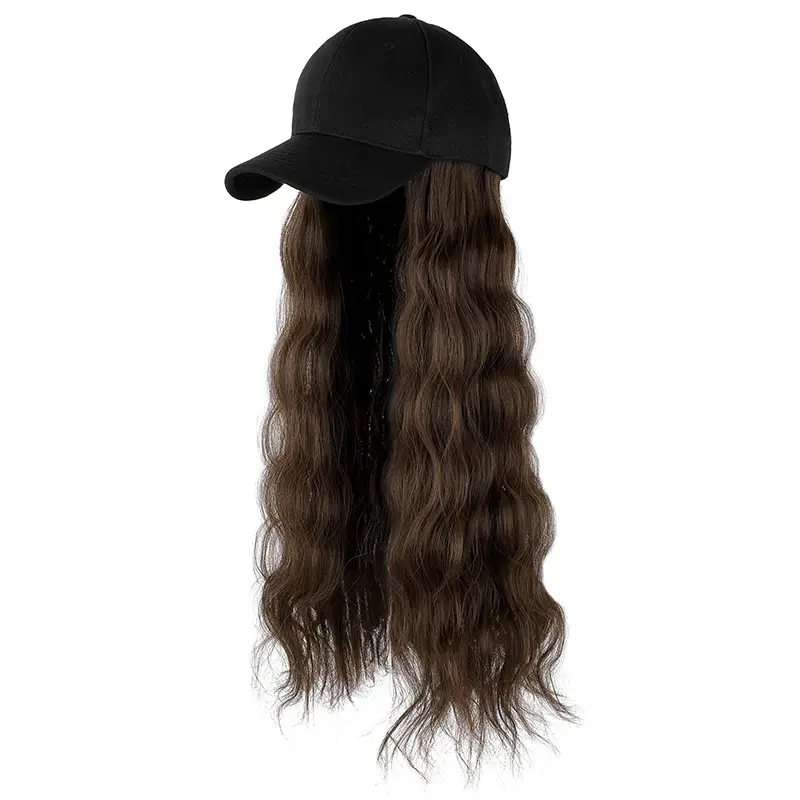 Natural Duckbill Cap Wig with Water Wave Hair - Image 5