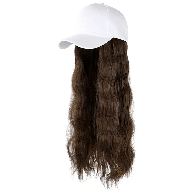 Natural Duckbill Cap Wig with Water Wave Hair - Image 6