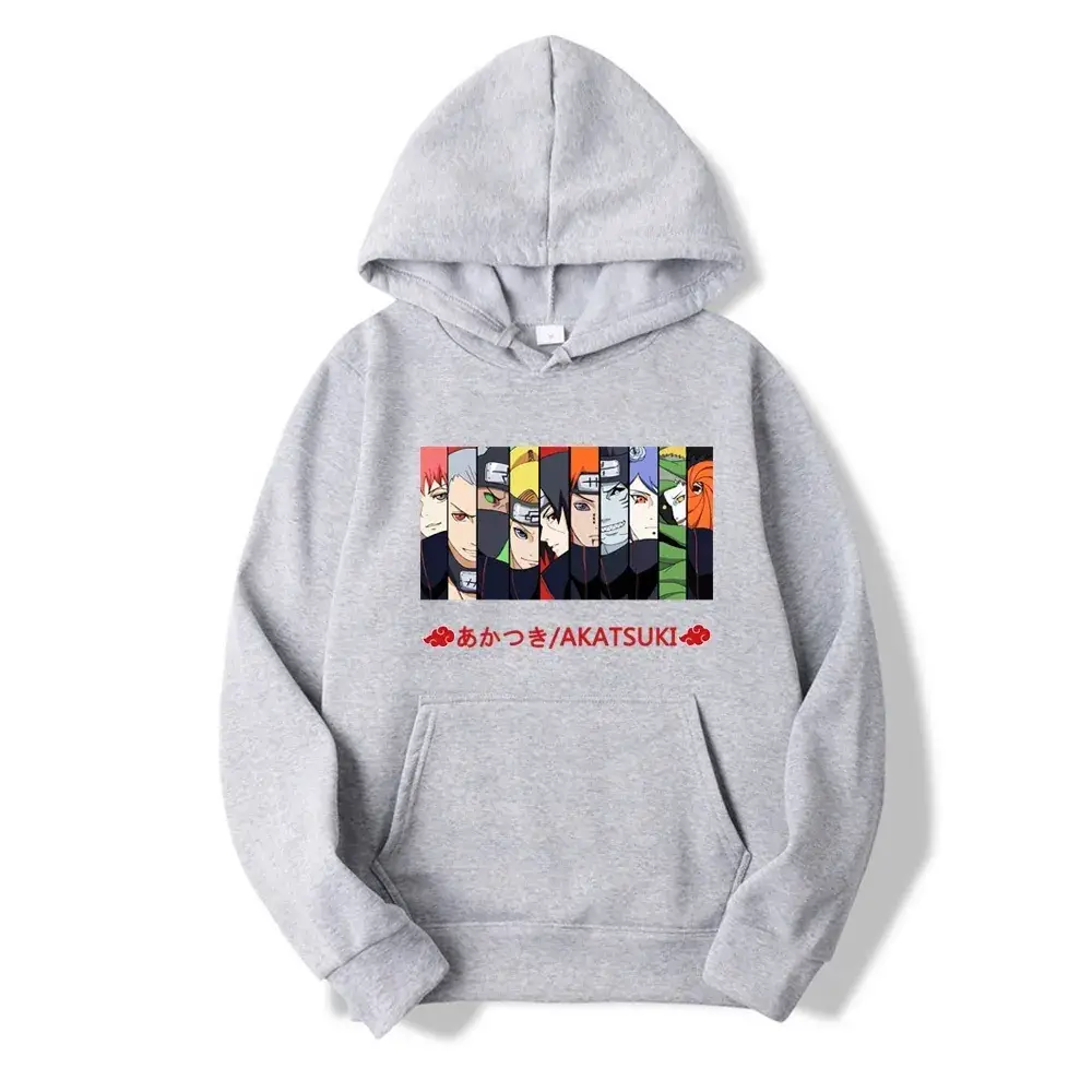 Naruto Crosshair Hoodie Grey Fleece Lined - Image 2