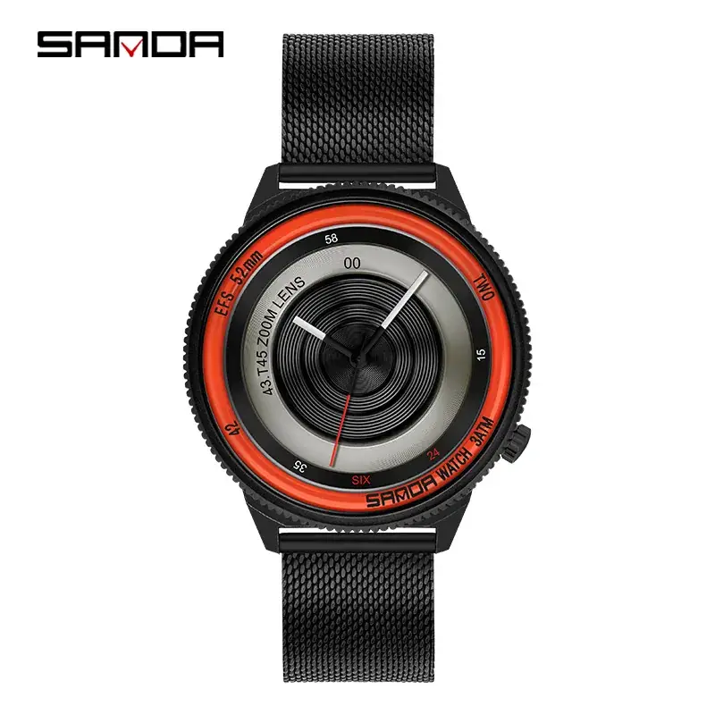 Sanda Men's Black Oxidized Quartz Watch 1041 Style - Image 2