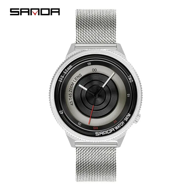 Sanda Men's Black Oxidized Quartz Watch 1041 Style - Image 3
