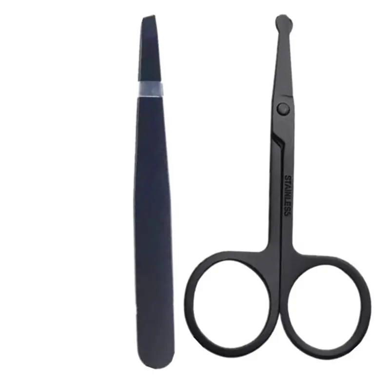 Factory Black Stainless Steel Eyebrow Clip Scissors 9G - Image 7