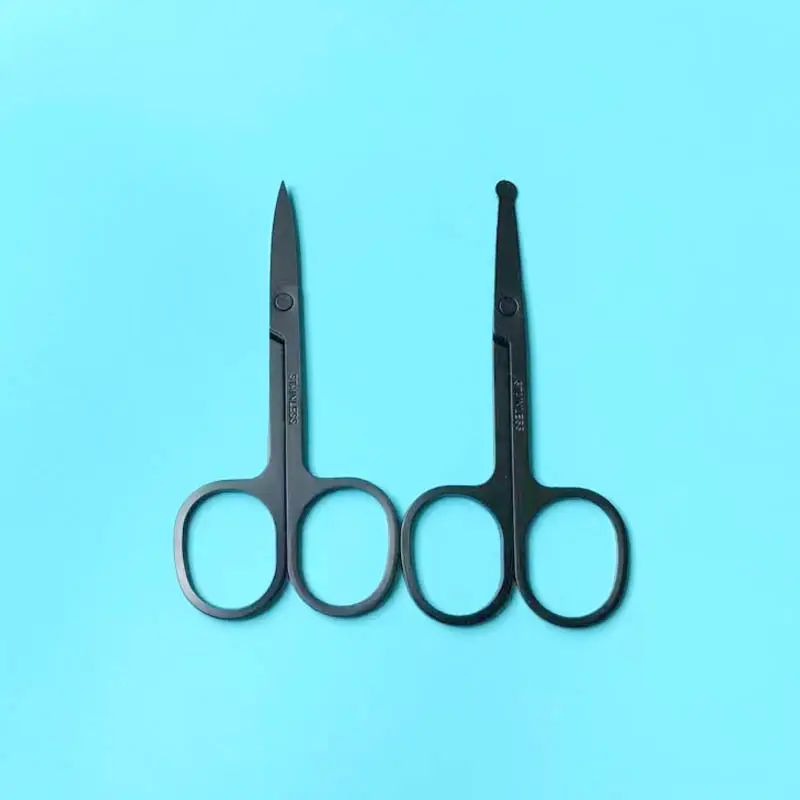 Factory Black Stainless Steel Eyebrow Clip Scissors 9G — feature 11